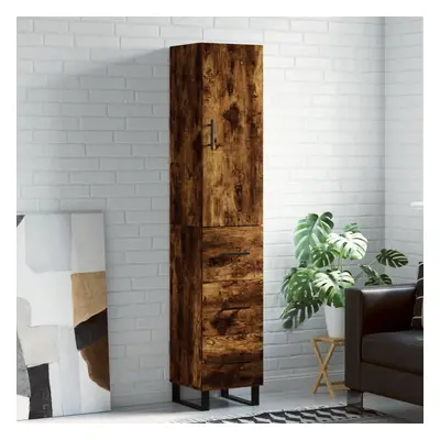 vidaXL Skříň highboard kouřový dub 34,5 x 34 x 180 cm kompozitní dřevo