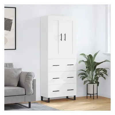 vidaXL Skříň highboard bílá 69,5 x 34 x 180 cm kompozitní dřevo