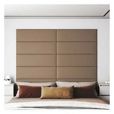 vidaXL Nástěnné panely 12 ks cappuccino 90 x 30 cm umělá kůže 3,24 m²