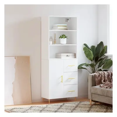 vidaXL Skříň highboard bílá 69,5 x 34 x 180 cm kompozitní dřevo