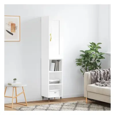 vidaXL Skříň highboard bílá 34,5 x 34 x 180 cm kompozitní dřevo