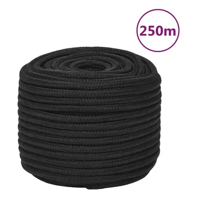 vidaXL Lodní lano celočerné 12 mm 250 m polypropylen