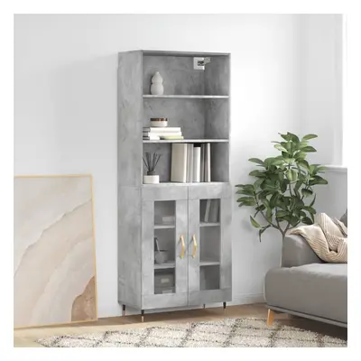 vidaXL Skříň highboard betonově šedá 69,5x34x180 cm kompozitní dřevo