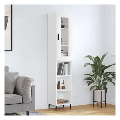 vidaXL Skříň highboard bílá 34,5 x 34 x 180 cm kompozitní dřevo