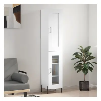 vidaXL Skříň highboard bílá 34,5 x 34 x 180 cm kompozitní dřevo