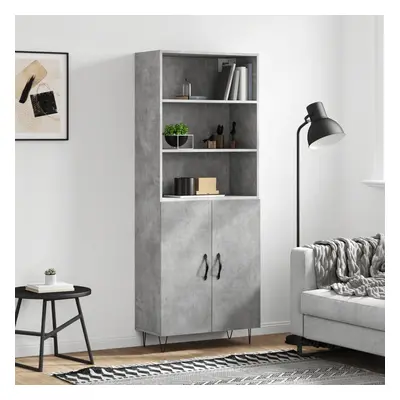 vidaXL Skříň highboard betonově šedá 69,5x34x180 cm kompozitní dřevo