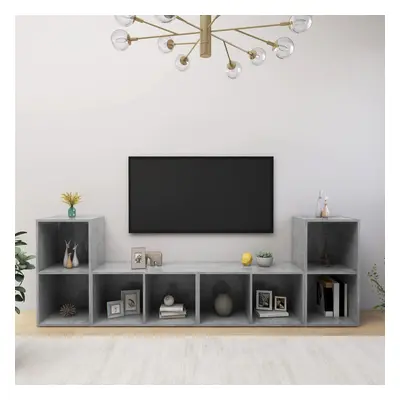 vidaXL TV skříňky 4 ks betonově šedé 72x35x36,5 cm kompozitní dřevo