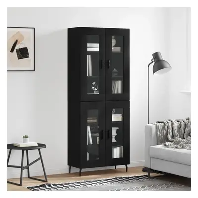 vidaXL Skříň highboard černá 69,5 x 34 x 180 cm kompozitní dřevo