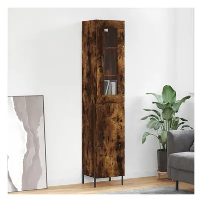 vidaXL Skříň highboard kouřový dub 34,5 x 34 x 180 cm kompozitní dřevo