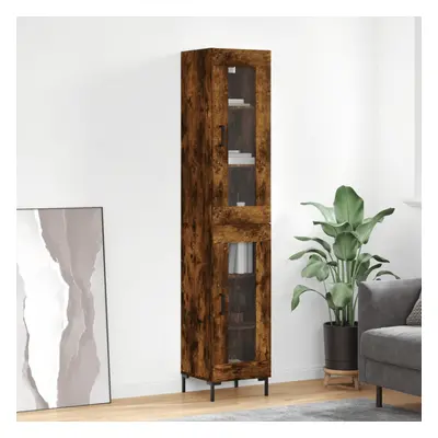 vidaXL Skříň highboard kouřový dub 34,5 x 34 x 180 cm kompozitní dřevo