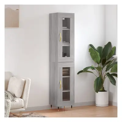 vidaXL Skříň highboard šedá sonoma 34,5 x 34 x 180 cm kompozitní dřevo