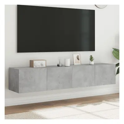 vidaXL Nástěnné TV skříňky s LED 2 ks betonově šedé 80 x 35 x 31 cm