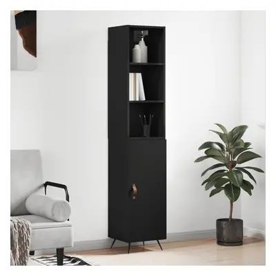 vidaXL Skříň highboard černá 34,5 x 34 x 180 cm kompozitní dřevo