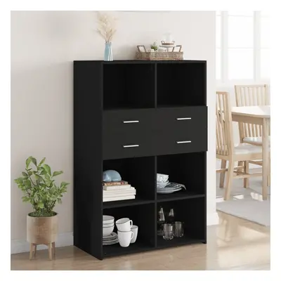 vidaXL Skříň highboard černá 80 x 42,5 x 124 cm kompozitní dřevo