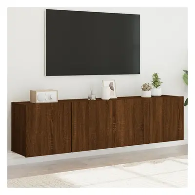 vidaXL TV skříňky nástěnné 2 ks hnědý dub 80 x 30 x 41 cm