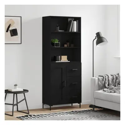 vidaXL Skříň highboard černá 69,5 x 34 x 180 cm kompozitní dřevo