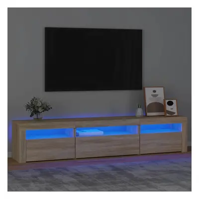 vidaXL TV skříňka s LED osvětlením dub sonoma 195 x 35 x 40 cm