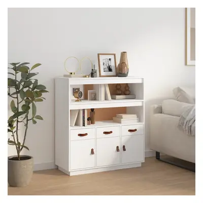 vidaXL Skříň highboard bílá 100 x 40 x 108,5 cm masivní borové dřevo