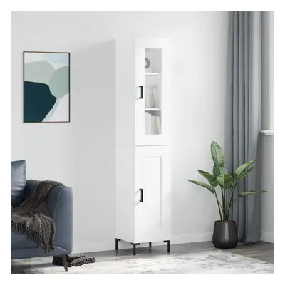 vidaXL Skříň highboard bílá 34,5 x 34 x 180 cm kompozitní dřevo