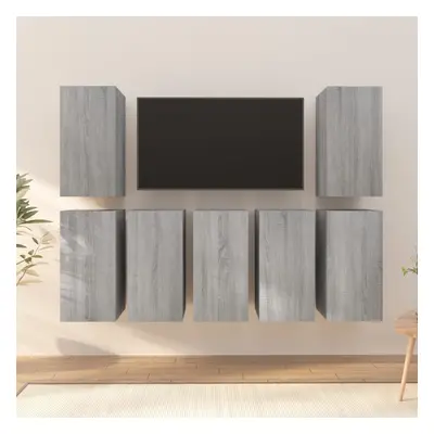 vidaXL TV skříňky 7 ks šedé sonoma 30,5 x 30 x 60 cm kompozitní dřevo