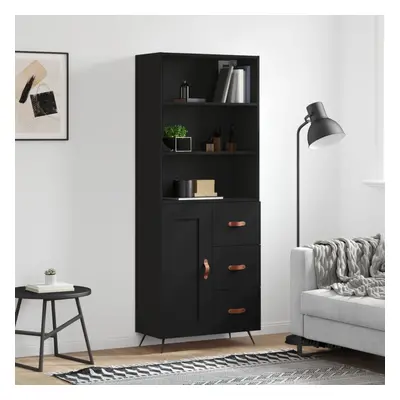 vidaXL Skříň highboard černá 69,5 x 34 x 180 cm kompozitní dřevo