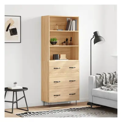 vidaXL Skříň highboard dub sonoma 69,5 x 34 x 180 cm kompozitní dřevo