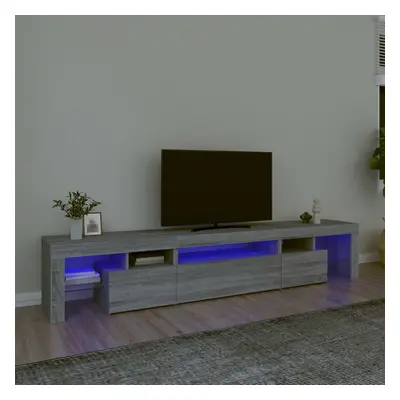 vidaXL TV skříňka s LED osvětlením šedá sonoma 215x36,5x40 cm