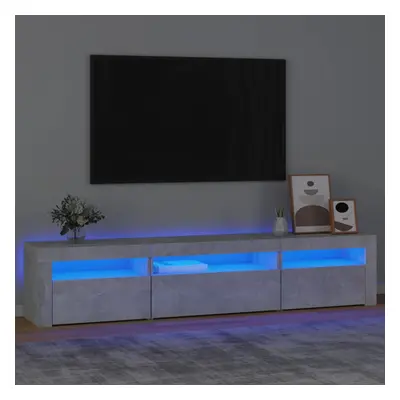 vidaXL TV skříňka s LED osvětlením betonově šedá 195x35x40 cm