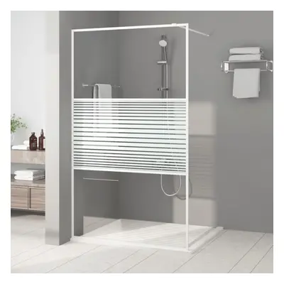 vidaXL Sprchová zástěna walk-in bílá 115 x 195 cm čiré ESG sklo