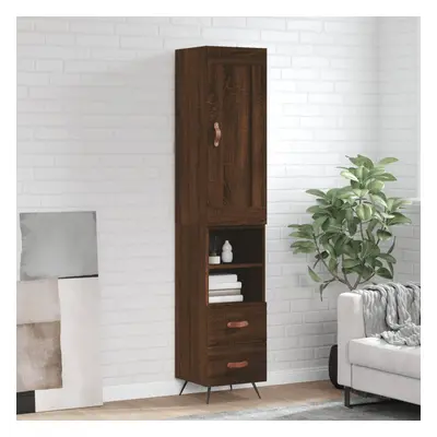 vidaXL Skříň highboard hnědý dub 34,5 x 34 x 180 cm kompozitní dřevo