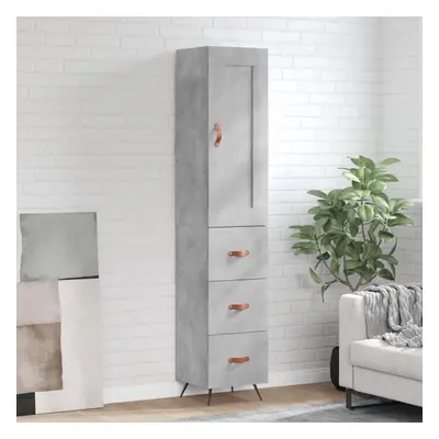 vidaXL Skříň highboard betonově šedá 34,5x34x180 cm kompozitní dřevo