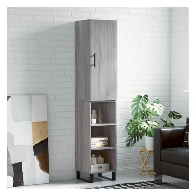 vidaXL Skříň highboard šedá sonoma 34,5 x 34 x 180 cm kompozitní dřevo