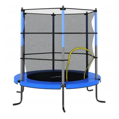 vidaXL Trampolína s bezpečnostní sítí kulatá 140 x 160 cm modrá