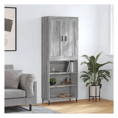 vidaXL Skříň highboard šedá sonoma 69,5 x 34 x 180 cm kompozitní dřevo