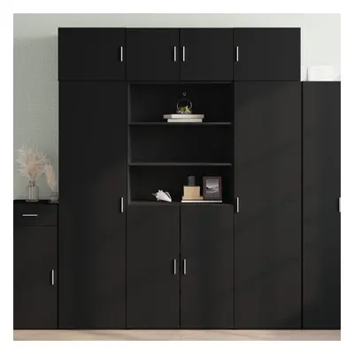 vidaXL Skříň highboard černá 80 x 42,5 x 185 cm kompozitní dřevo