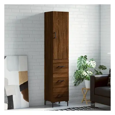 vidaXL Skříň highboard hnědý dub 34,5 x 34 x 180 cm kompozitní dřevo