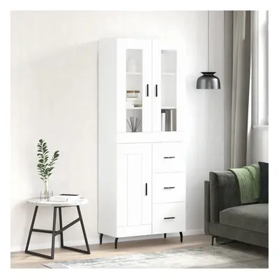 vidaXL Skříň highboard bílá 69,5 x 34 x 180 cm kompozitní dřevo