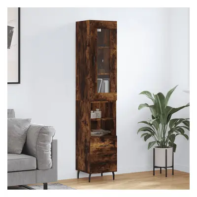 vidaXL Skříň highboard kouřový dub 34,5 x 34 x 180 cm kompozitní dřevo