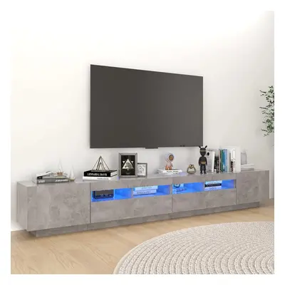 vidaXL TV skříňka s LED osvětlením betonově šedá 260 x 35 x 40 cm