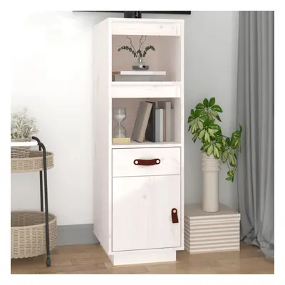 vidaXL Skříň highboard bílá 34x40x108,5 cm masivní borové dřevo