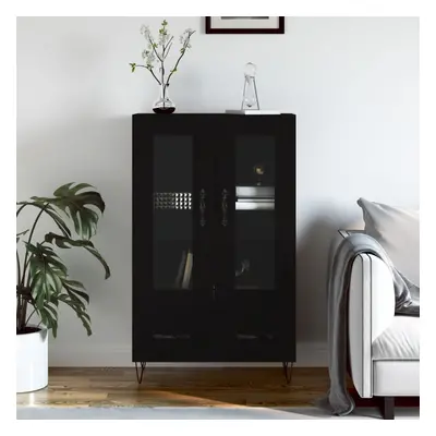 vidaXL Skříň highboard černá 69,5 x 31 x 115 cm kompozitní dřevo