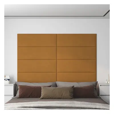 vidaXL Nástěnné panely 12 ks hnědé 90 x 30 cm samet 3,24 m²