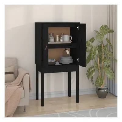 vidaXL Skříň highboard černá 60x40x120 cm masivní borové dřevo