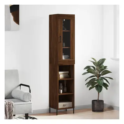 vidaXL Skříň highboard hnědý dub 34,5 x 34 x 180 cm kompozitní dřevo