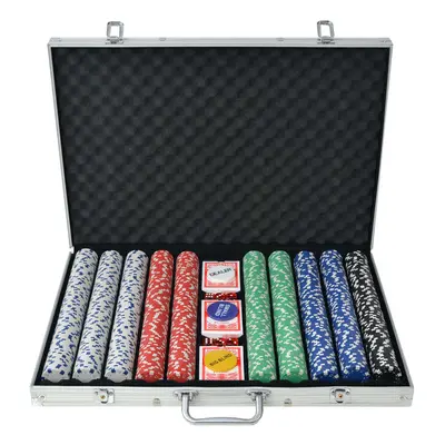 vidaXL Poker set s 1000 žetony hliník