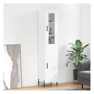 vidaXL Skříň highboard bílá 34,5 x 34 x 180 cm kompozitní dřevo