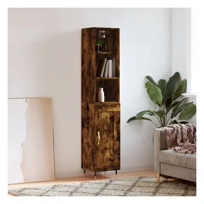 vidaXL Skříň highboard kouřový dub 34,5 x 34 x 180 cm kompozitní dřevo