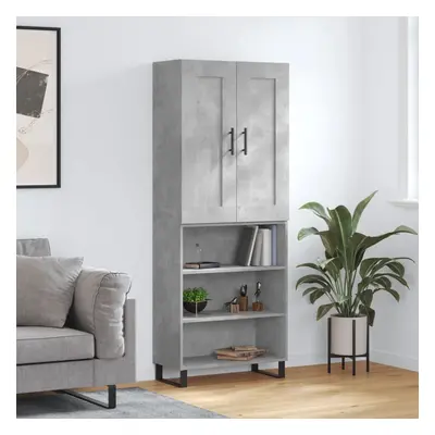 vidaXL Skříň highboard betonově šedá 69,5x34x180 cm kompozitní dřevo