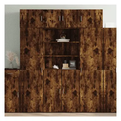 vidaXL Skříň highboard kouřový dub 80 x 42,5 x 185 cm kompozitní dřevo