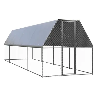 vidaXL Klec pro kuřata 2 x 8 x 2 m pozinkovaná ocel